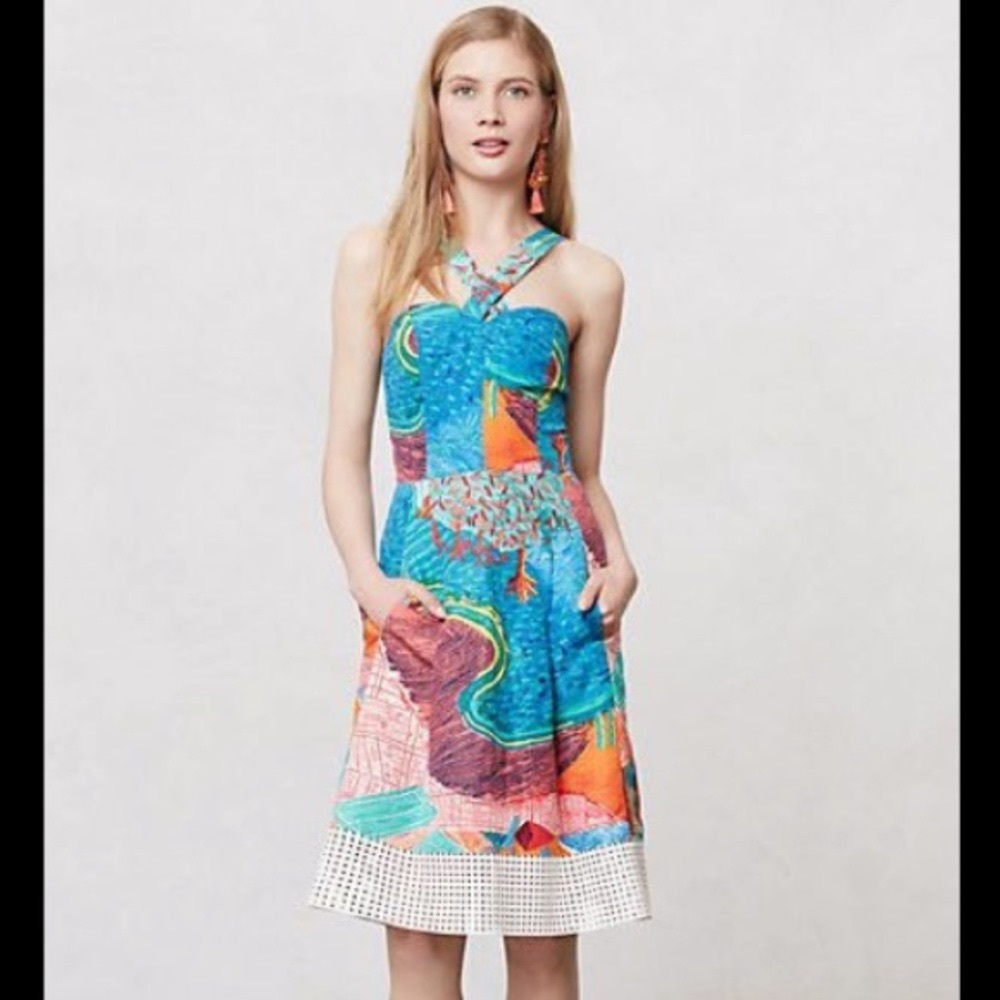 Awesome Anthro Tracy Reese Silk & Linen Dress